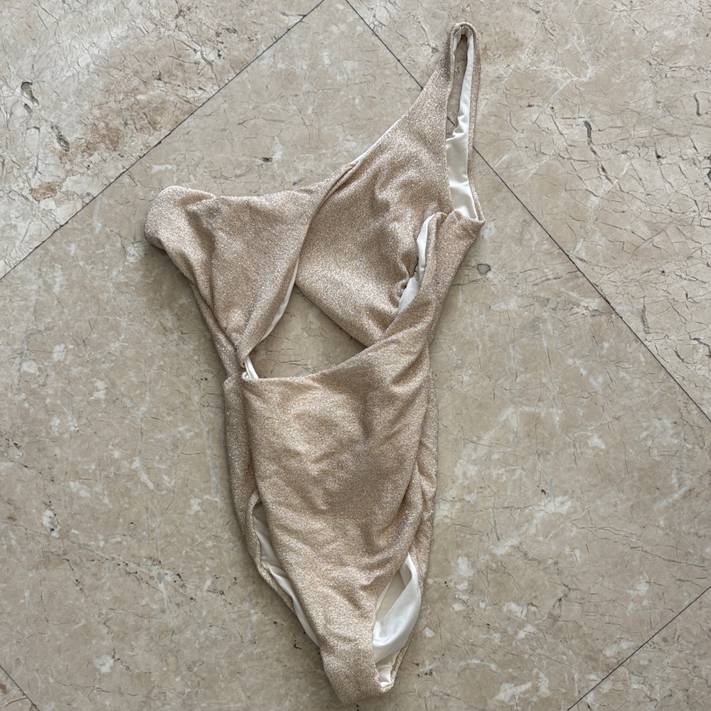 Baobab Collection Shimmering Gold One-Piece Swimsuit
